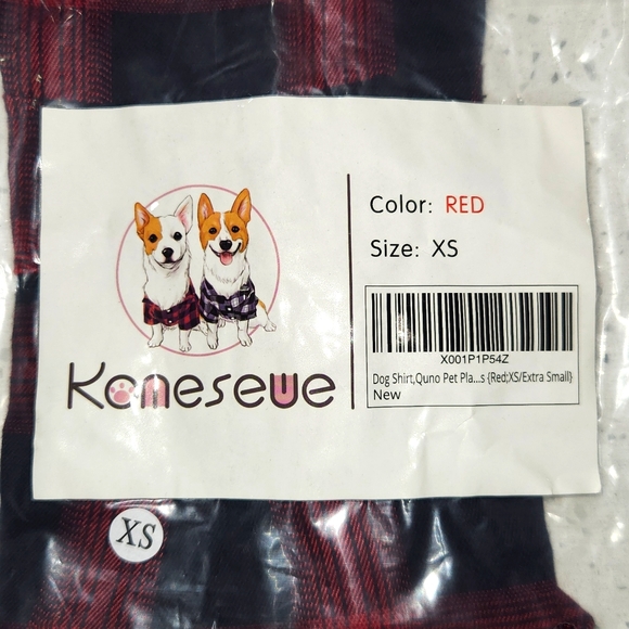 Plaid Dog Puppy Shirt Size XS - Picture 11 of 14